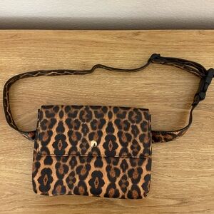 Leopard Print Faux Leather Fanny Pack / Belt Bag